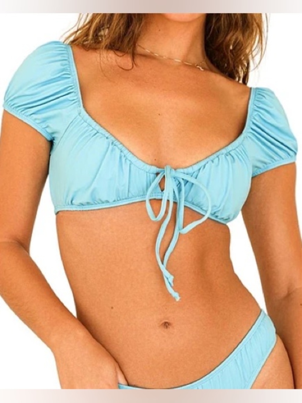 Anthropologie Dippin Daisys Gold Coast Swim Top in Blue